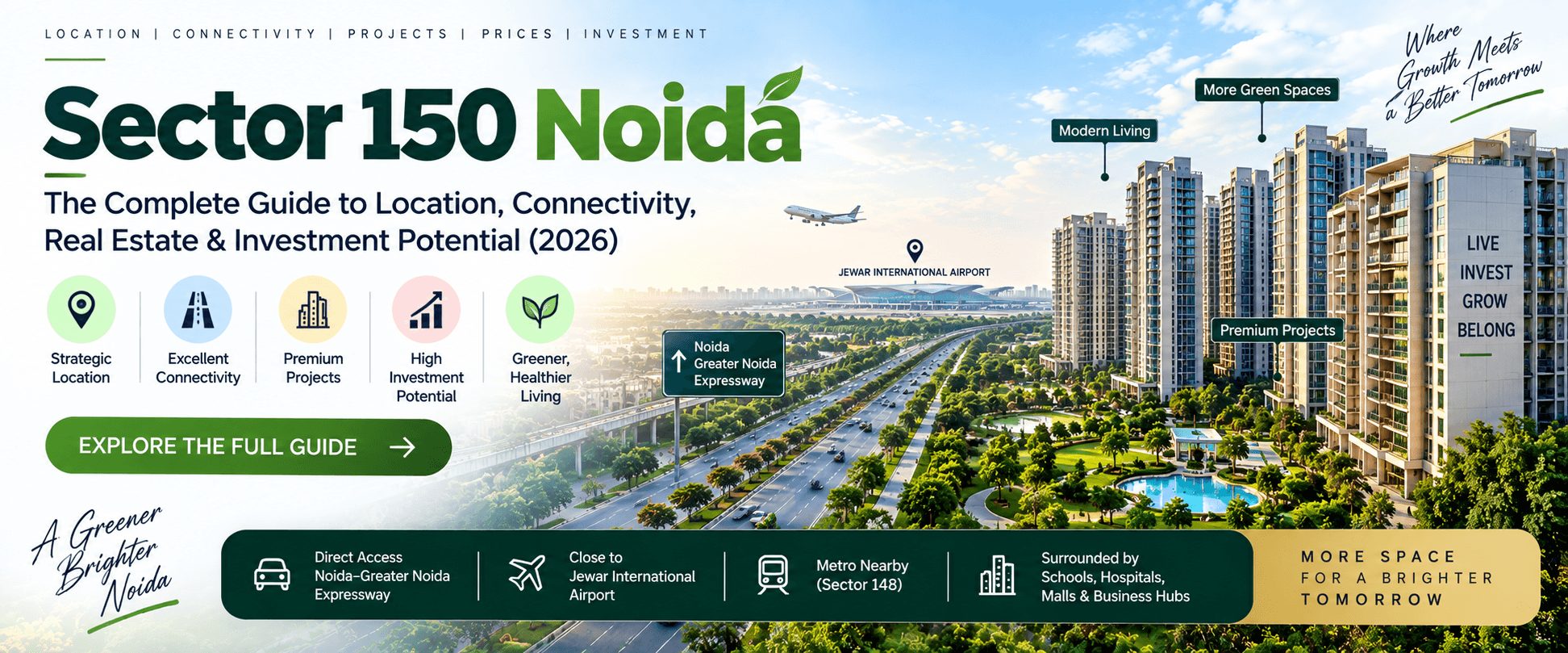 Sector 150 Noida:  Location, Connectivity,  Investment 